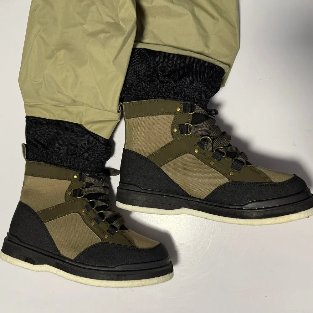 Orvis Silver Label XT Felt Waders Mens Medium 11 Tan Green 58T95211